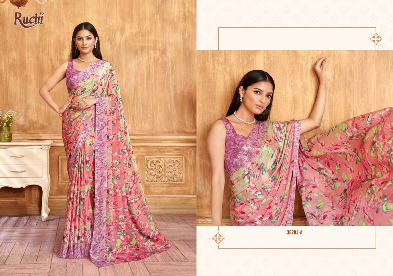 Vivanta Silk 39 By Ruchi Silk Crepe Printed Wholesale Sarees In India
